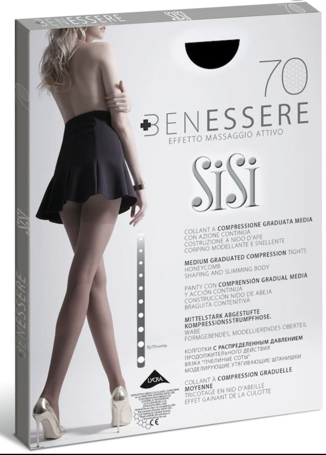 Collant marca SiSi mod. Benessere 70 den a compressione graduata - immagine 2