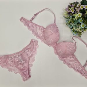 Completino intimo Rosa Lormar Prestige con reggiseno push up