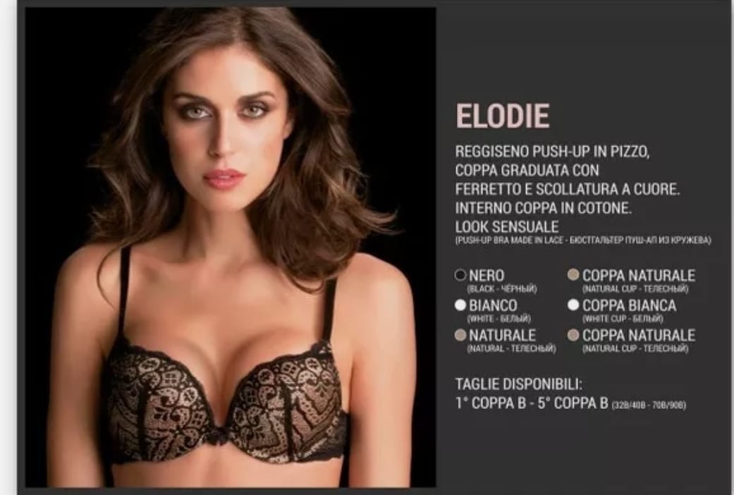 Completino intimo push up Love and Bra in pizzo e con slip brasiliana - immagine 6