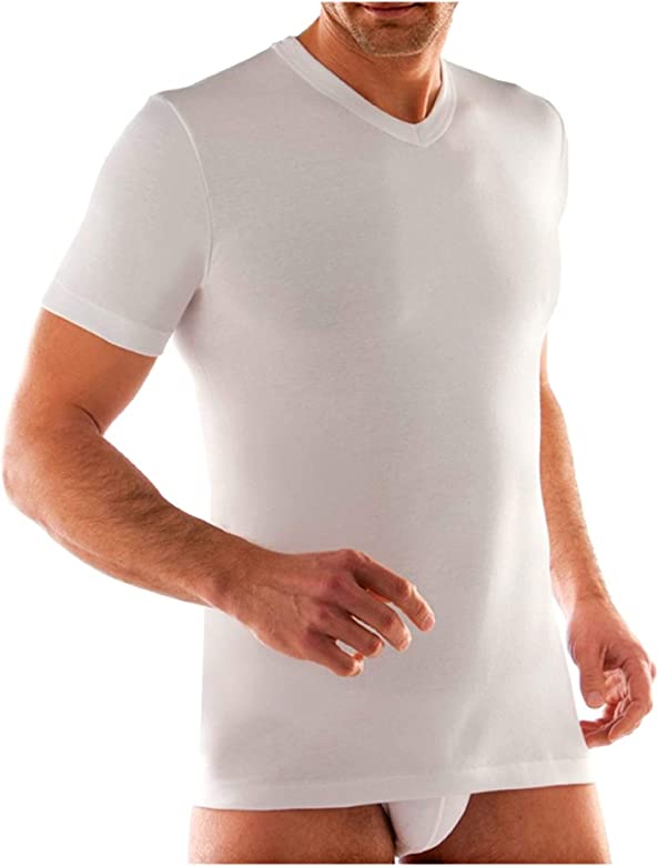 Maglie uomo Liabel in caldo cotone mezza manica scollo a V