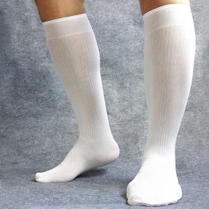 Calzino lungo Uomo Bianco in puro filo di scozia in confezione di 6 paia