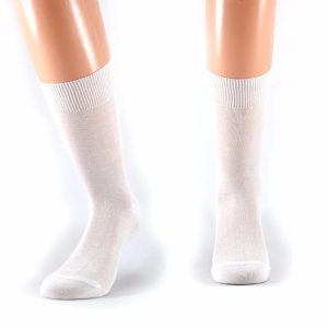 Calzino corto Uomo Bianco in puro filo di scozia in confezione di 6 paia