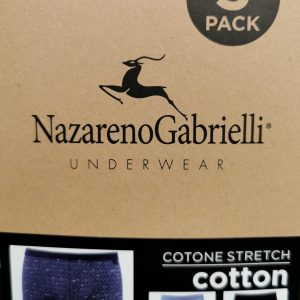 Boxer uomo Nazareno Gabrielli in cotone bielastico con elastico interno in confezione da tre pezzi