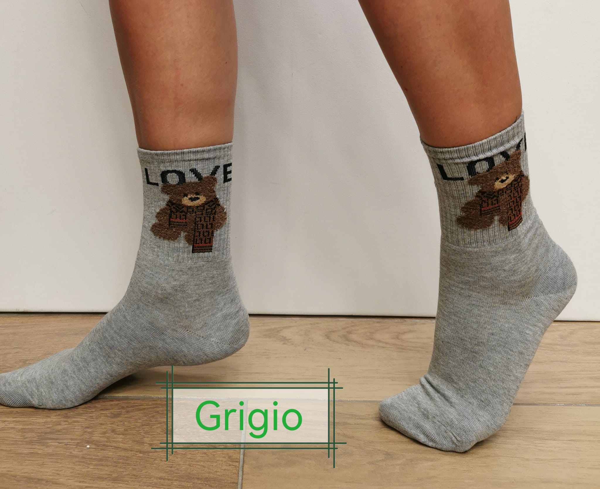 Calzino donna Teddy Love in cotone caldo - immagine 3