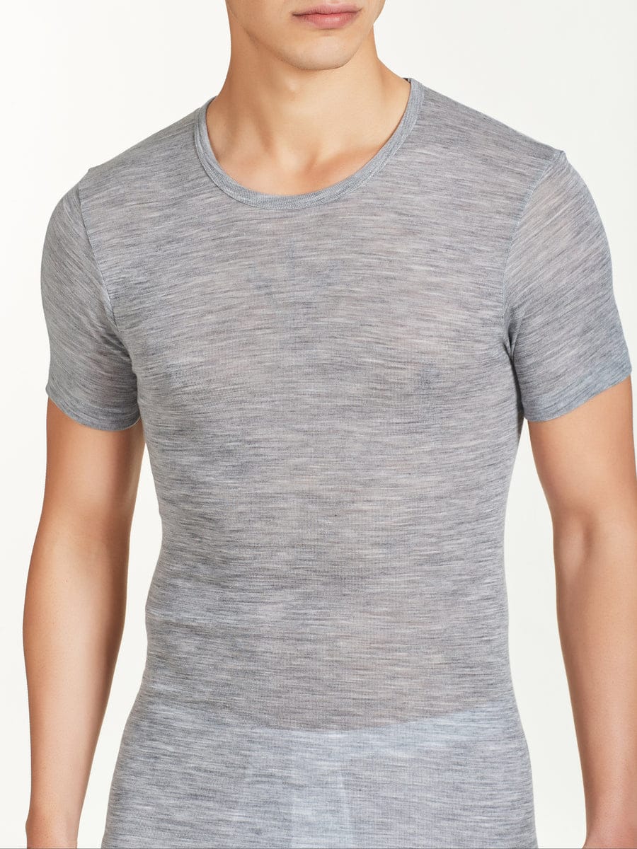 Maglia Ragno a mezza manica uomo girocollo in pregiata lana modello Wonderwool - immagine 3