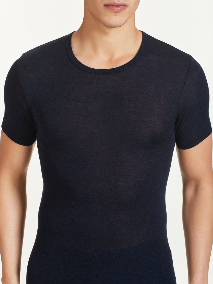 Maglia Ragno a mezza manica uomo girocollo in pregiata lana modello Wonderwool - immagine 6