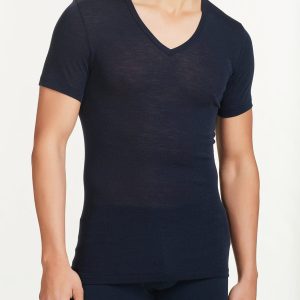 Maglia Ragno a mezza manica uomo scollo a v in pregiata lana modello Wonderwool