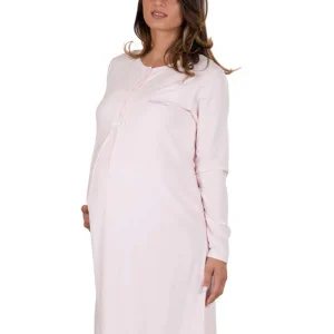 Camicia clinica manica lunga in cotone con inserto in tulle