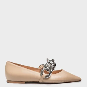 Ballerina Alexandra in nappa cappuccino d350