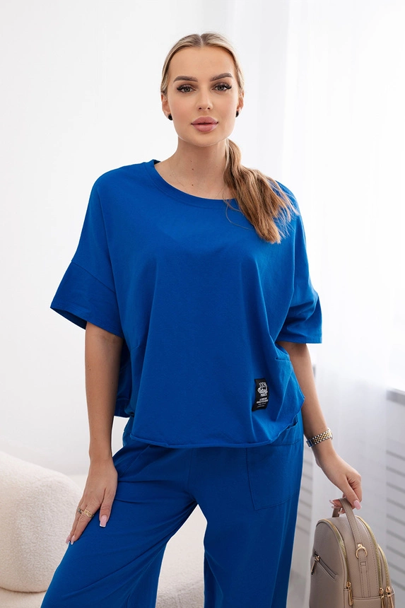 Tuta modello Japan a mezza manica colore blu elettrico - immagine 3