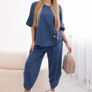 Tuta modello Japan a mezza manica colore Jeans