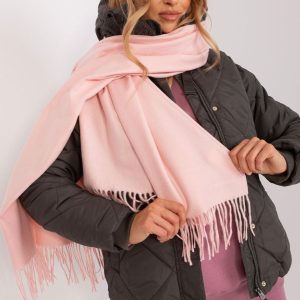 Maxi sciarpa in viscosa, lana e cashmere in colore rosa