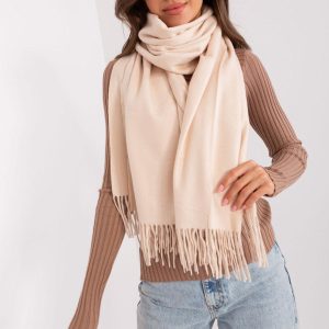Maxi sciarpa in viscosa, lana e cashmere in colore rosa pesca