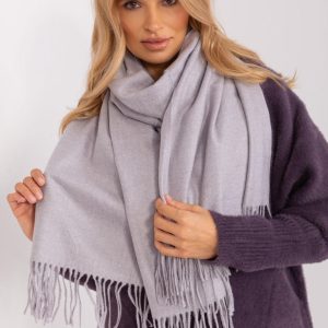 Maxi sciarpa in viscosa, lana e cashmere in colore lilla