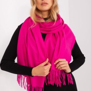 Maxi sciarpa in viscosa, lana e cashmere in colore fucsia