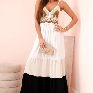 Vestito donna modello DEA in leggerissimo tessuto di viscosa con sfumature nere