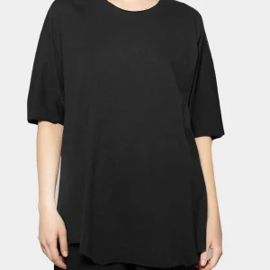 T-shirt Oversize Isabella Clementini in jersey nero  i1285