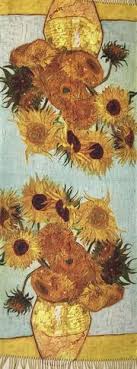 Completo d’ autore sciarpa più guanti raffigurante il quadro “I GIRASOLI” di Van Gogh - immagine 5