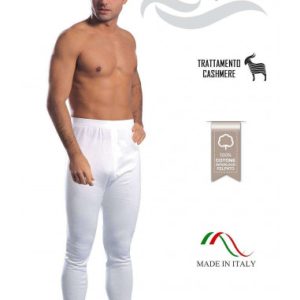 Mutanda uomo a gamba lunga in caldo cotone marca Leable articolo 199 colore bianco – Made in Italy