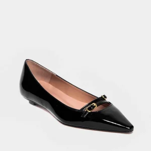 Ballerina Alexandra a punta in vernice nera n1052