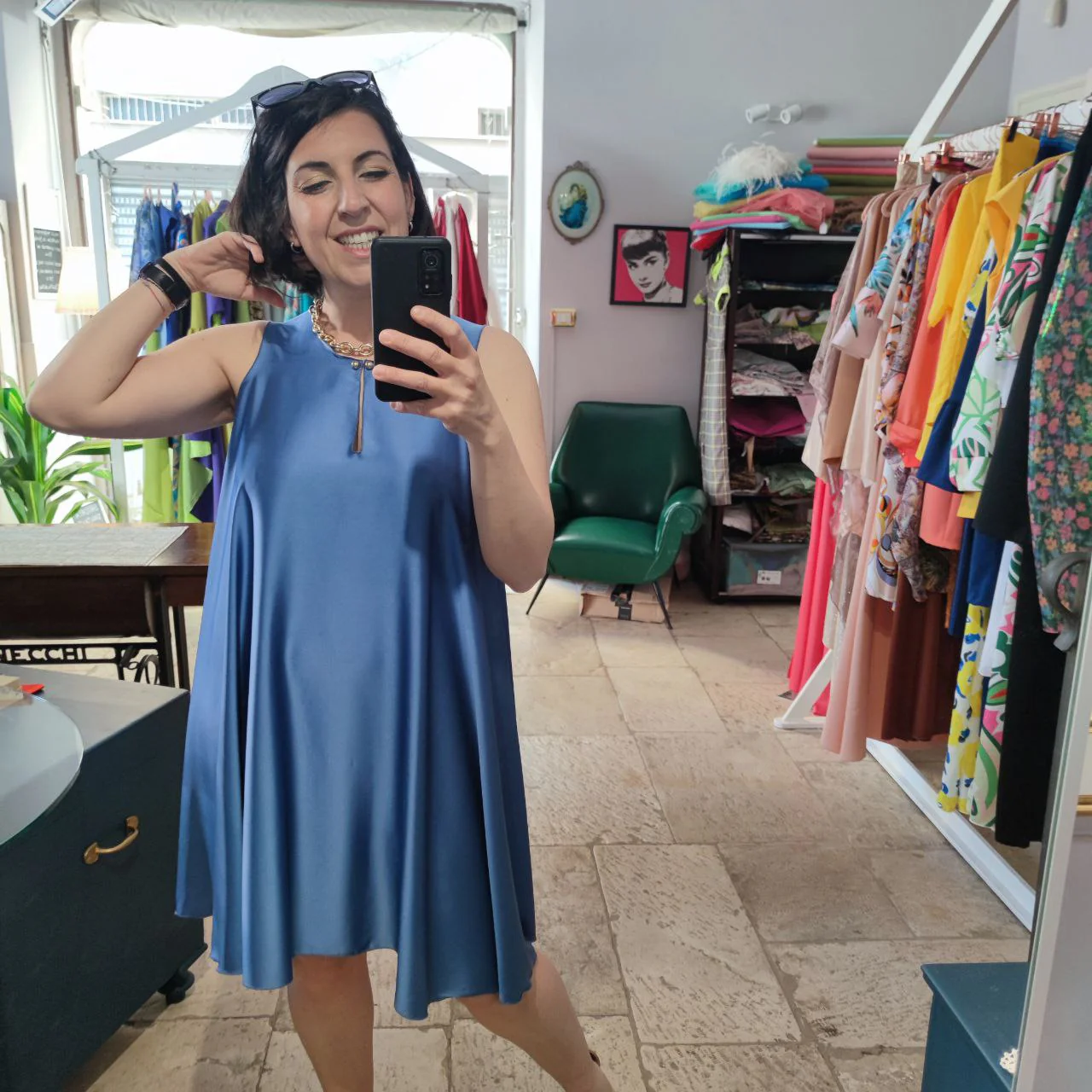 VESTITO DIAMANTE SATIN T.U. - immagine 5